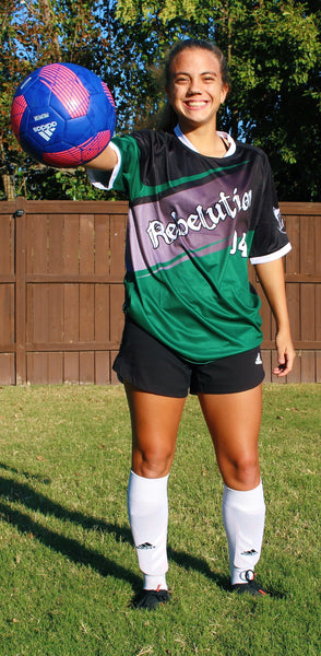 Green To Black Soccer Jersey (Unisex)