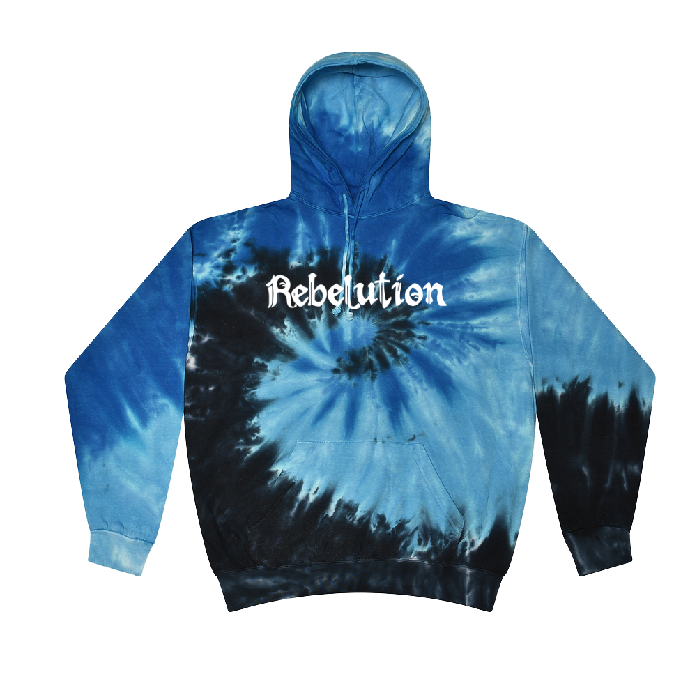 Logo Tie Dye Hoodie Blue Ocean