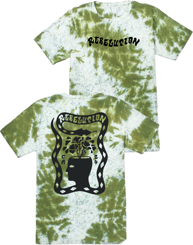 Snake Tie Dye Tee (Green and White)