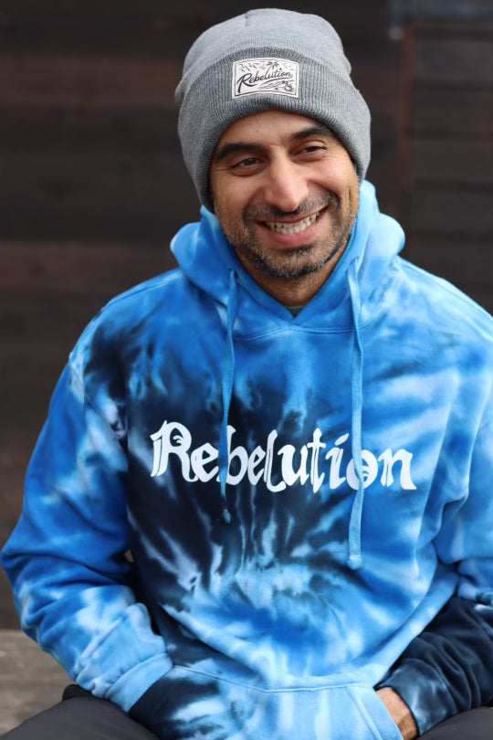 Logo Tie Dye Hoodie Blue Ocean