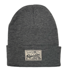 Rebelution Palm Tag Beanie - Charcoal