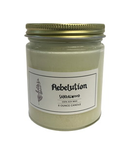 Sandalwood Scented Soy Wax Candle