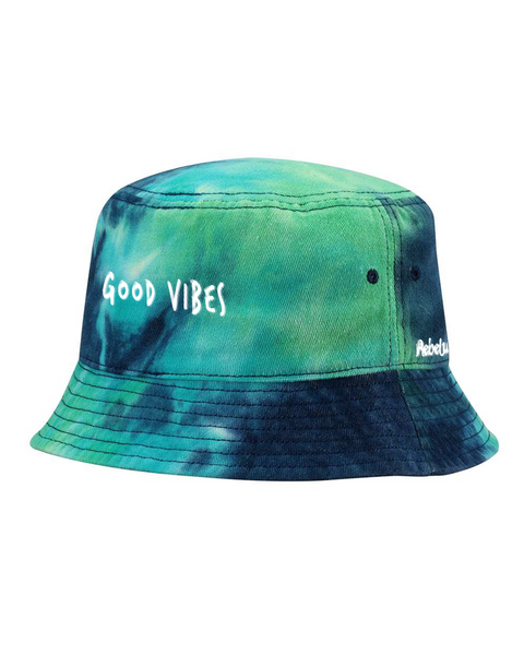 Good Vibes Dyed Bucket Hat - Ocean